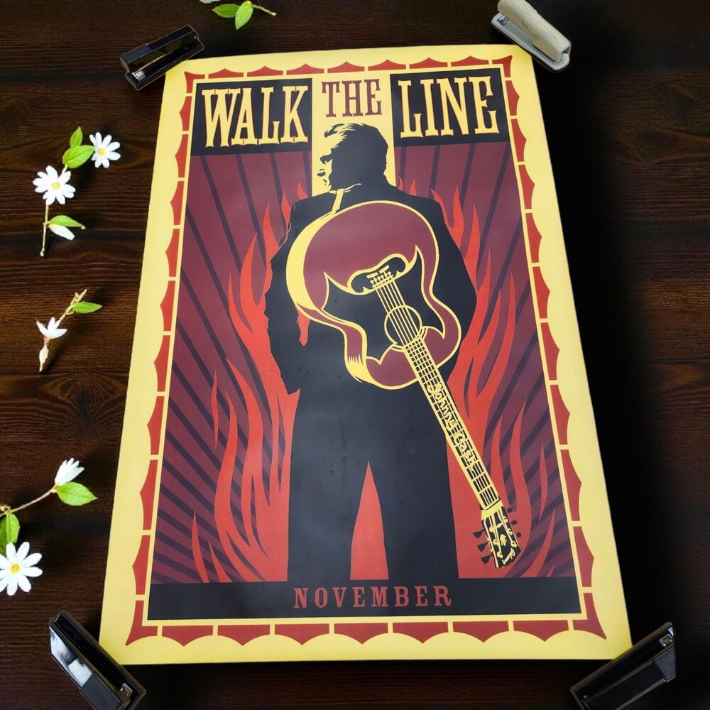 Walk the Line Advance Teaser Poster 27x40 DS 2005 Shepard Fairey Original